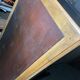 Old wood and leather desk