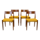 Danish teak model 175 set of 4 dining chairs by Mogens Kold, 1960s