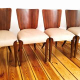 Set of four chairs H-214 proj.J.Halabala, the 50s Czechoslovakia