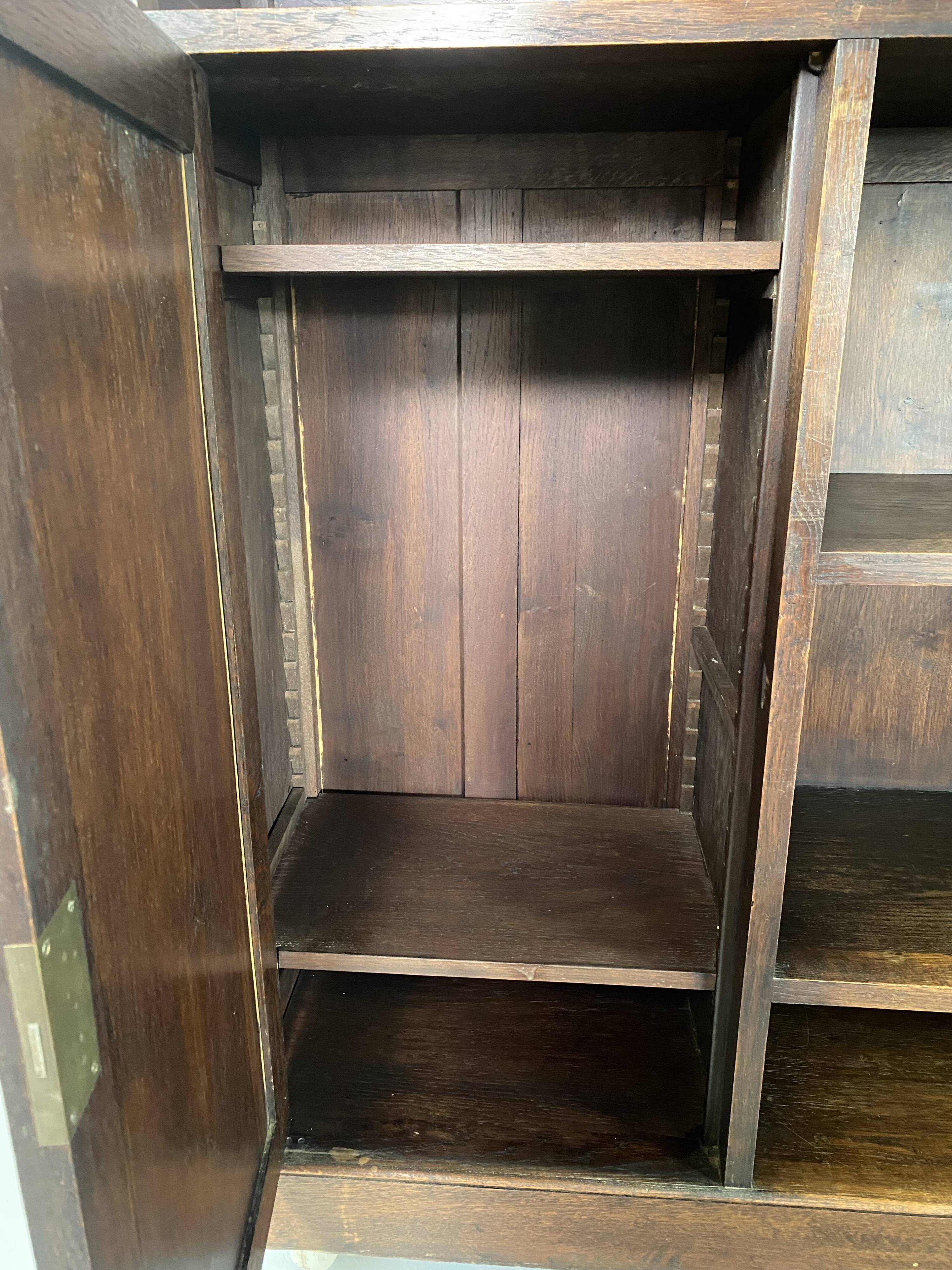 Large vintage wooden bookcase