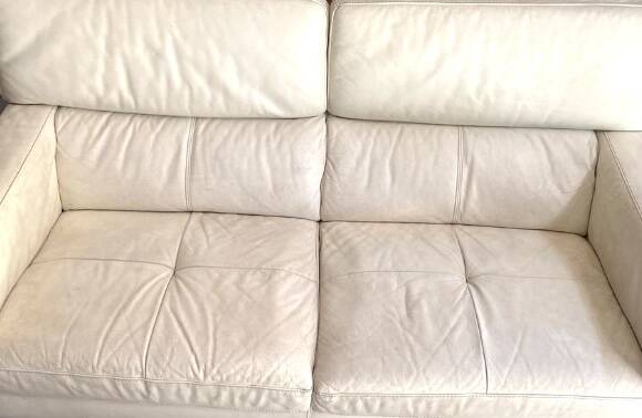 Leather sofa from the brand XXL, designer sofa.