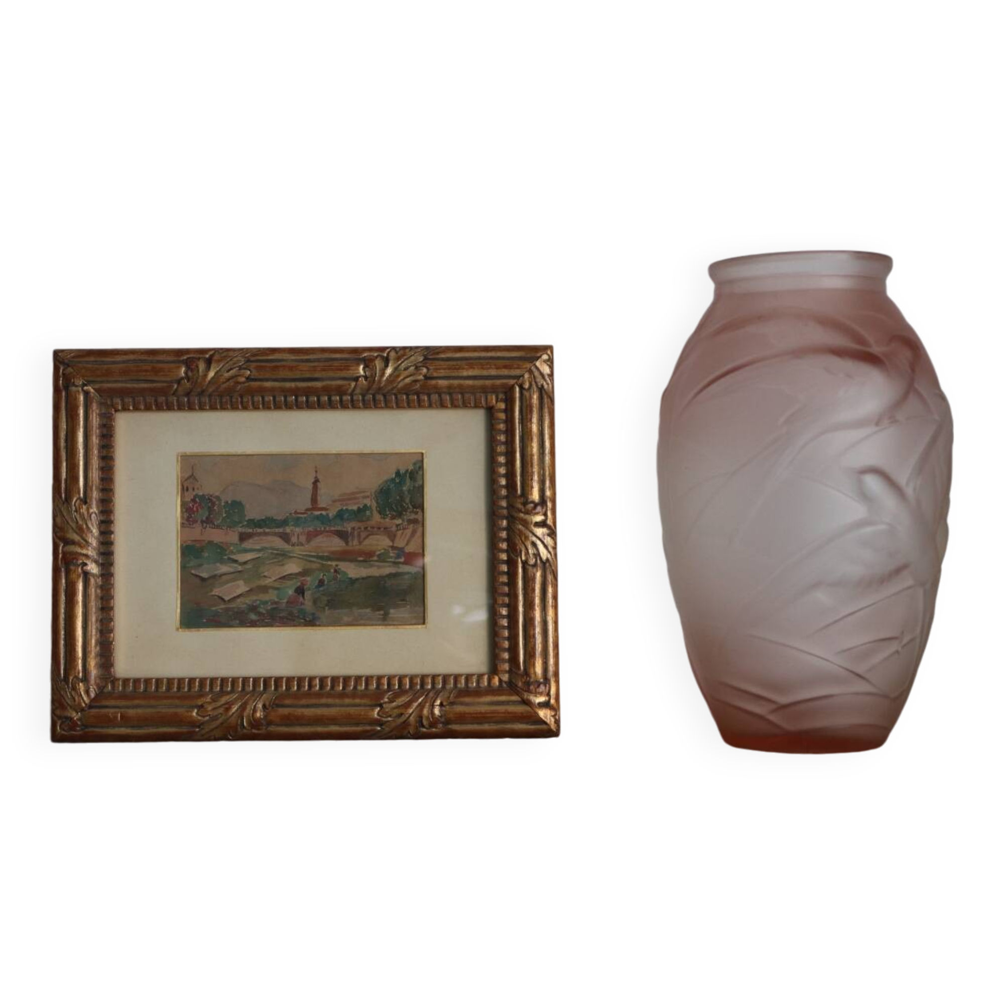 Small old landscape painting