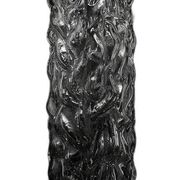 Pieniek vase, grey glass, Huta Hortensja, Poland, 1970s