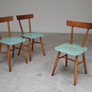 Set of 3 Czech TON Bystrice "Thonet" chairs, made of wood, 1960.