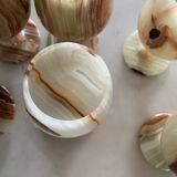 Vintage Onyx Glass Lot Circa 1970