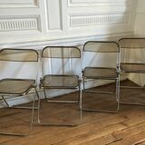 Set of Plia chairs by Giancarlo Piretti for Castelli
