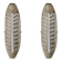 Pair of Modern Murano Glass Silver Leaf Sconces