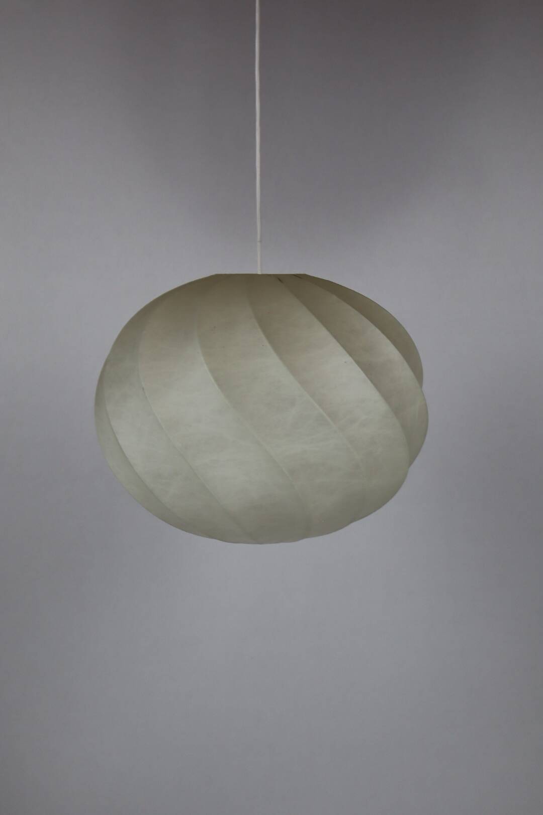 Midcentury cocoon swirl hanging pendant lamp, Germany 1960s