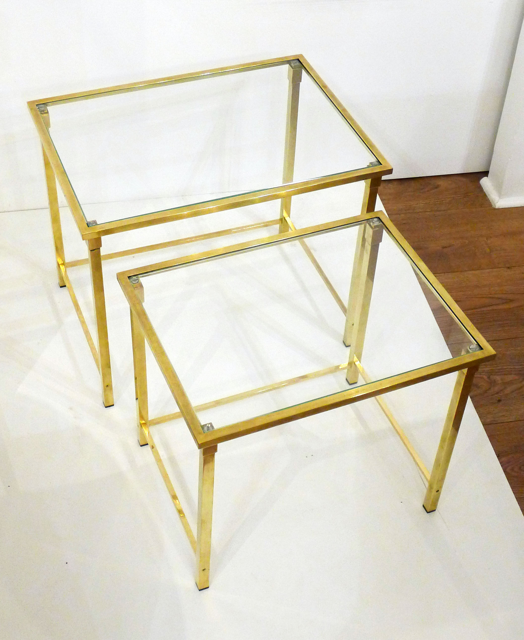 Golden metal tables