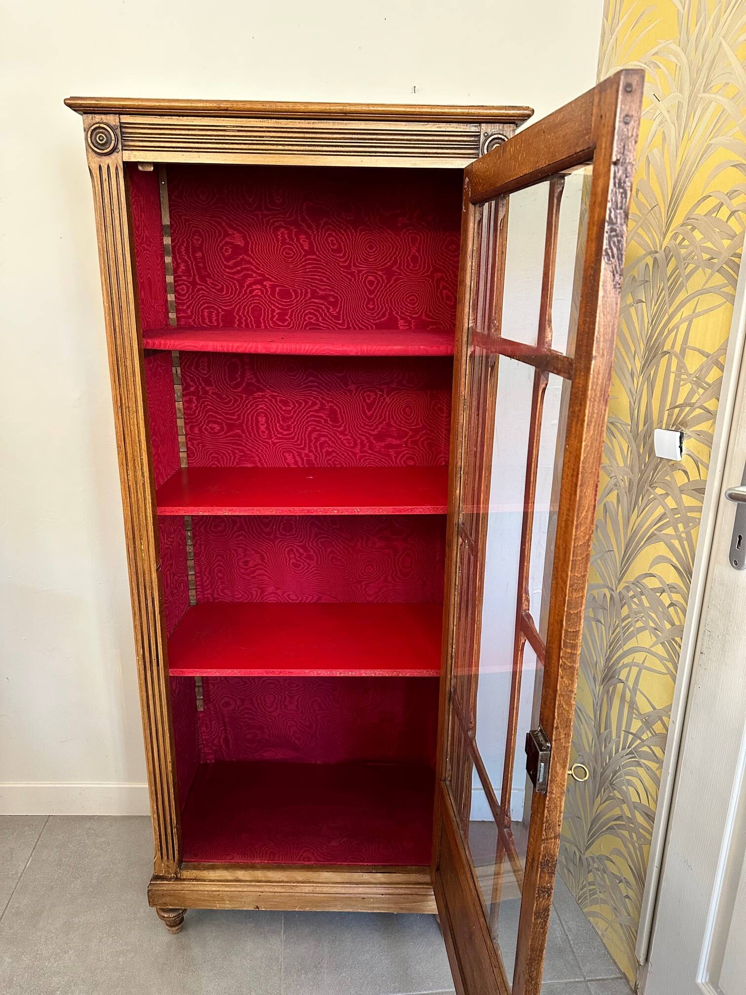 Small walnut display case