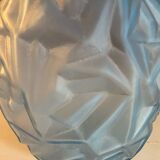 Art Deco style glass vase, vintage, geometric patterns.