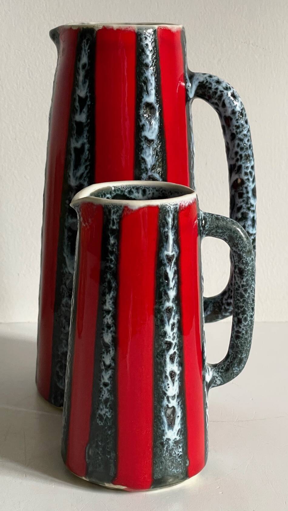 2 pichets, vases vintage en céramique d’art Luc Vallauris