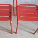 Lot de 4 chaises tolix t1 par xavier pauchard, vintage 1960.