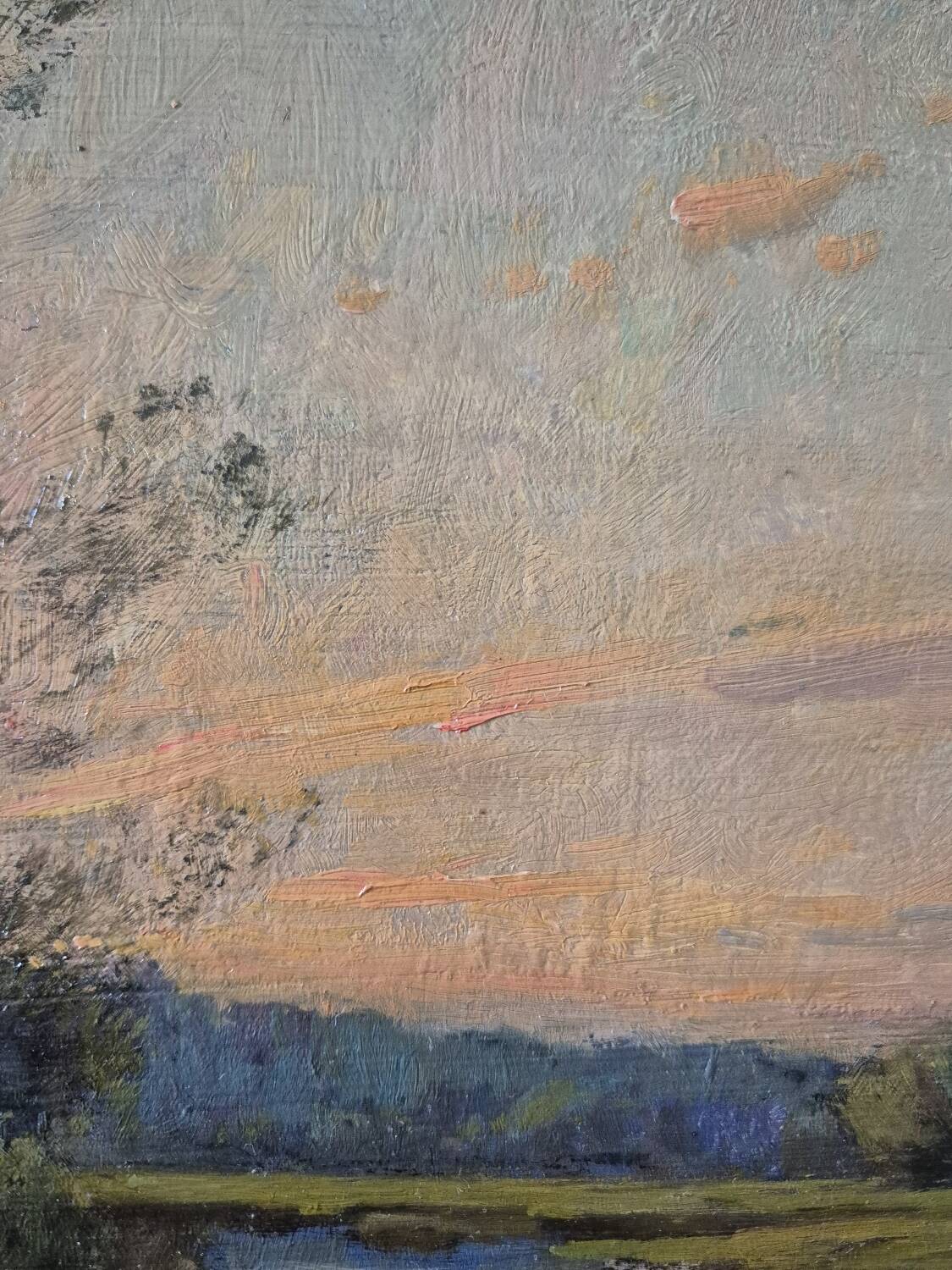 Sunset, 19th-century oil painting by Boulenger