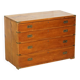 Victorian military pine commode with brass fittings.