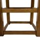 Set of four vintage chairs / stool - brutalist style minimalist oak and wicker 60s