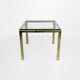 1970s brass and chrome side table renato zevi glass