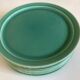 Set of 8 modernist plates in turquoise earthenware 1950 Villeroy and Boch