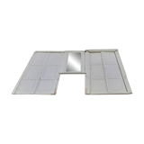 Boiserie XIX° 2x2 portes miroir Louis Philippe H2,46m L4,5m