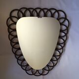 Mirror shape mirror rattan 48x59cm