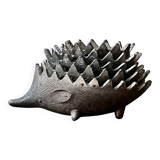 Scandinavian figurine - metal hedgehog ashtray, Walter Bosse 1950