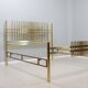 Vintage golden brass bed frigerio 1970s