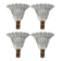 Murano Glass Wall Lamps attributed to Ercole Barovier, Italy, 1940s, Set of 4