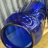 Vase verre bleu cobalt