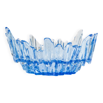 Vide poche vintage en verre glace bleu clair, Italie, années 1960