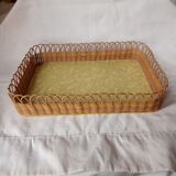 Vintage wicker tray