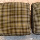 Pair of designer ottoman poufs by Steiner from the 50s