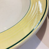 5 hollow plates ceranord faïence-provence yellow and green