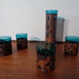 Copper and Glass Set by Nanny Still for Raak Amsterdam, 1970s, Set of 5