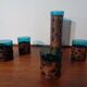 Copper and Glass Set by Nanny Still for Raak Amsterdam, 1970s, Set of 5