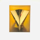 Postmodern Brass Wall Lamp Sconce from Liro, Belgium, 1980s