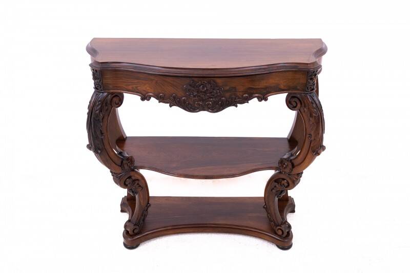 Rosewood console, France, circa 1890. After renovation.