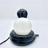 Black ceramic cobra lamp