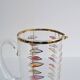 Vintage glass jug, Bohemia Glass, 1960's.