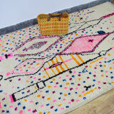 Colorful diamond berber carpet 254 x 147 cm