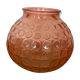 Pink round ball vase in glass