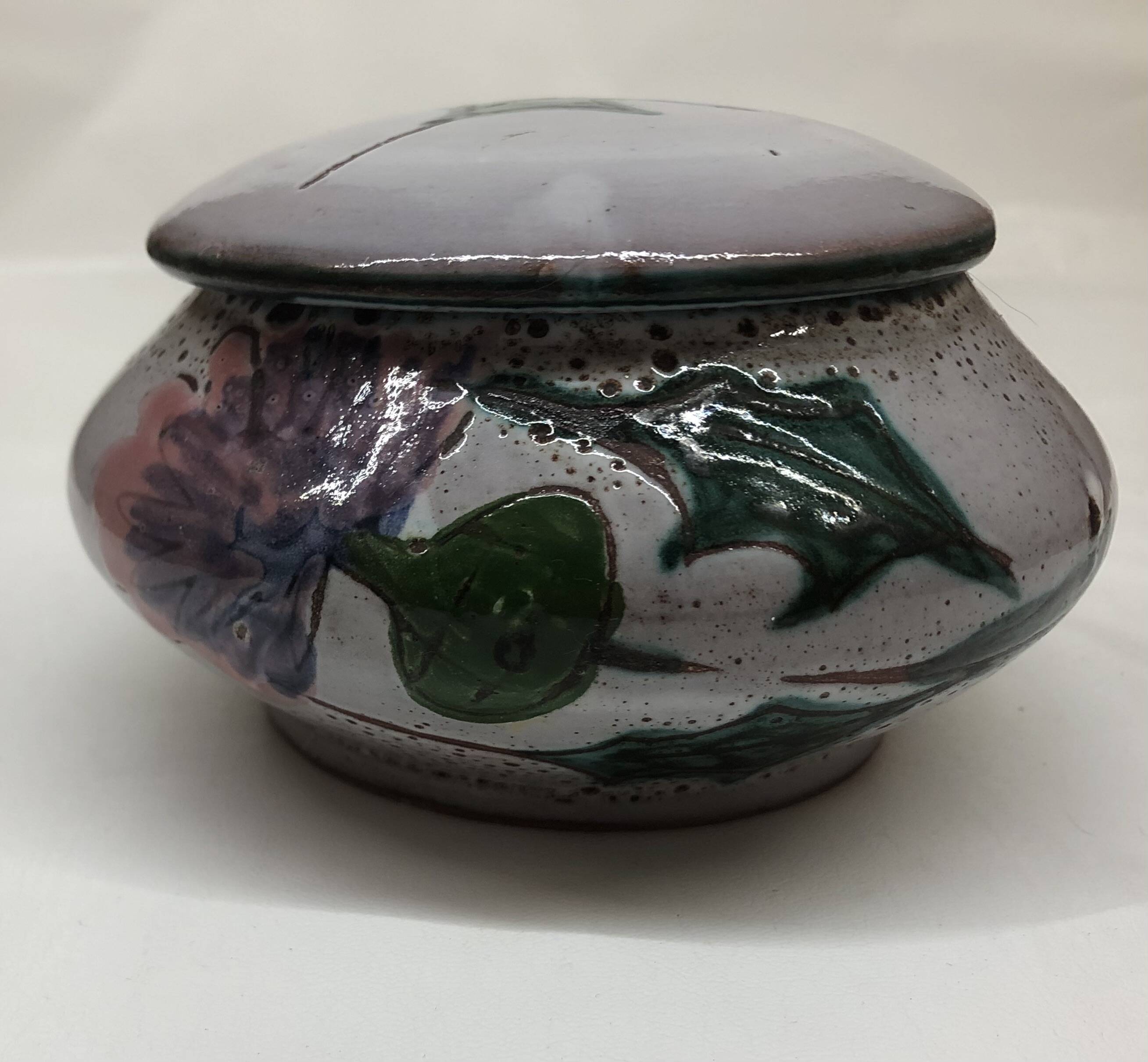 Covered ceramic pocket emptier from Vallauris by Daniel Étienne