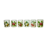Set of 6 pots fayence Portmeirion made in England décor "Pomona the goddess of fruit"