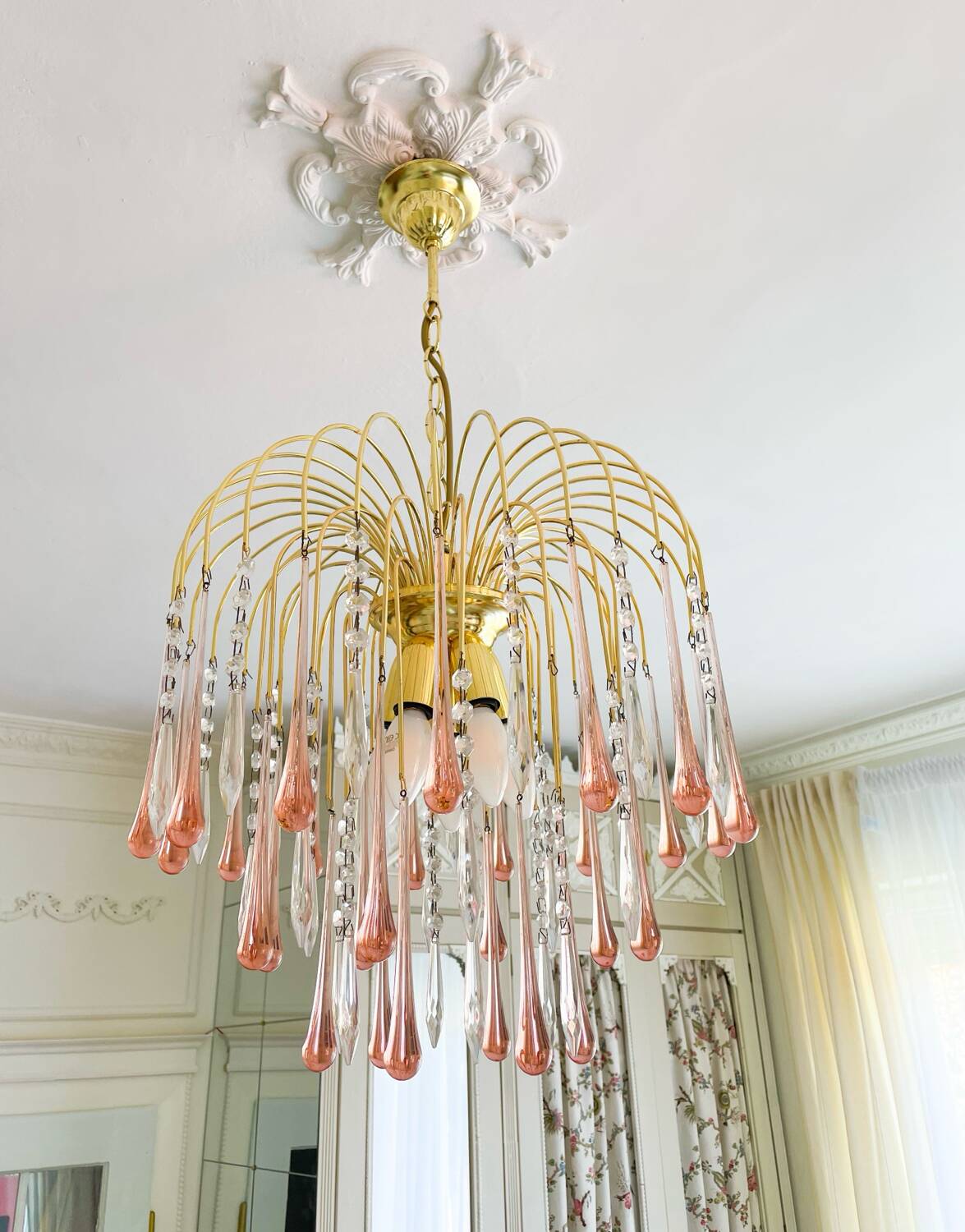 Lustre vintage en verre de Murano – Années 60, Italie