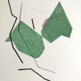 André beaudin, untitled, 1970. original lithograph signed in pencil