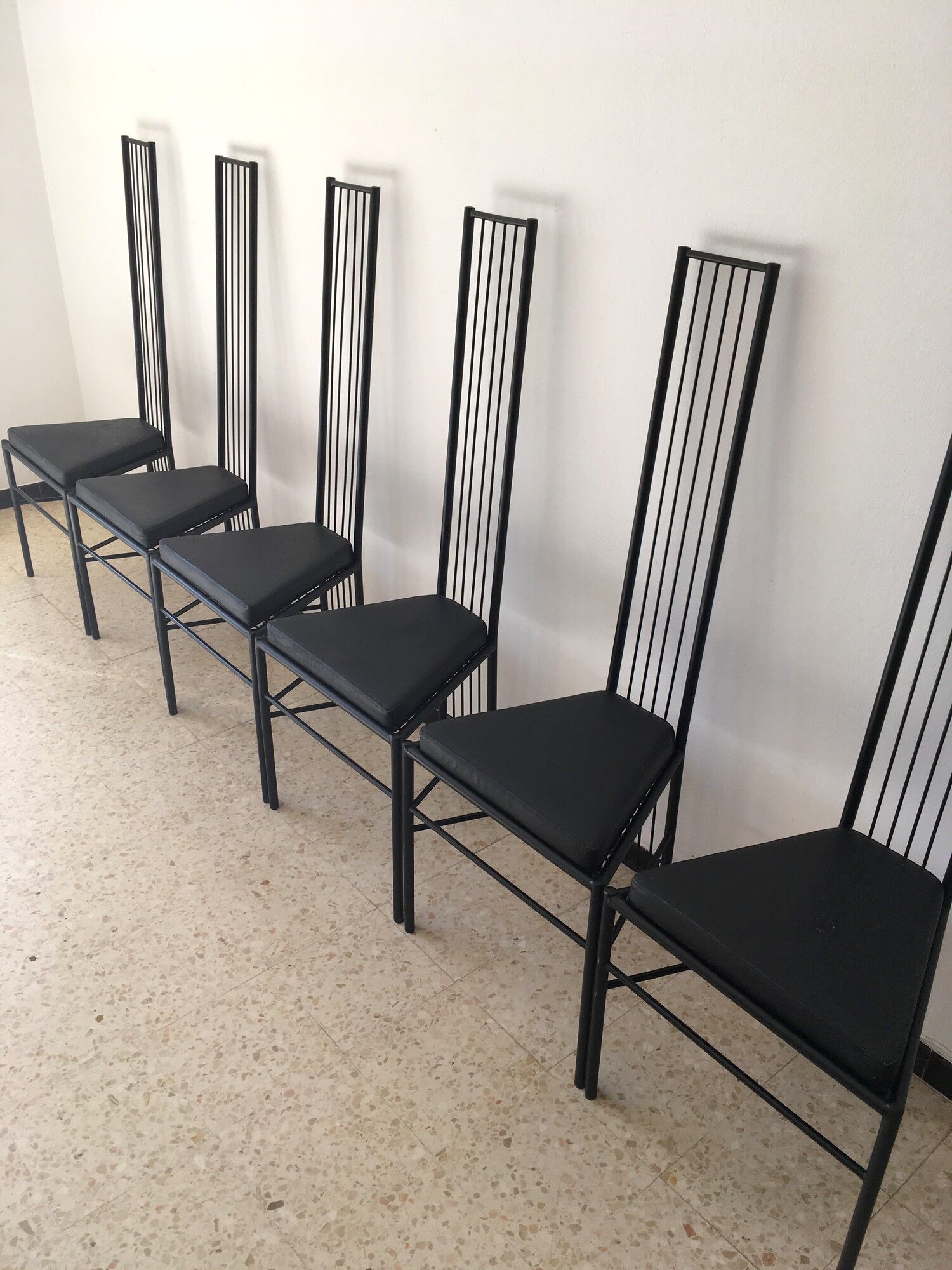 6 chairs vintage years 80