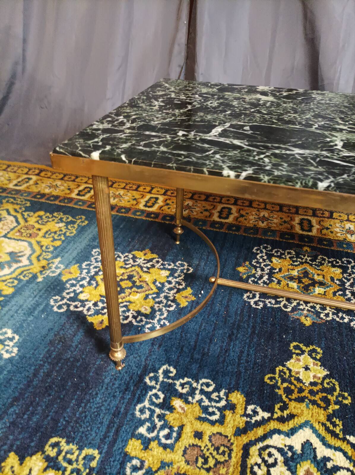 1960 brass and marble coffee table
