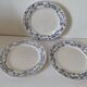 3 assiettes plates Digoin Sarreguemines modèle Pêcher