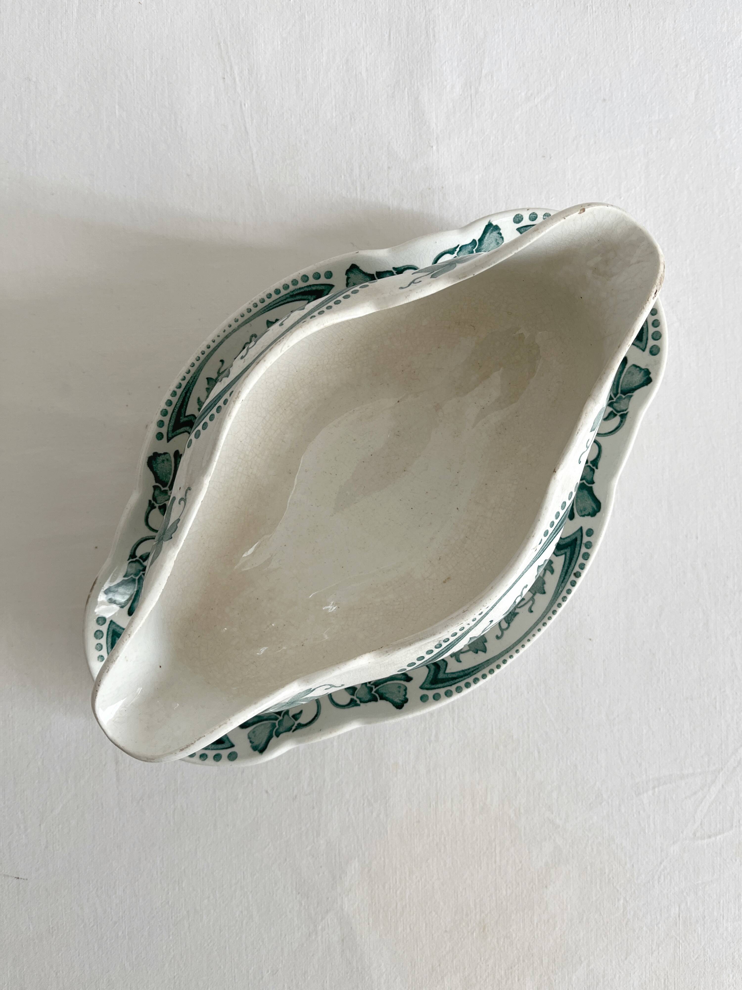 Antique ironware sauce boat "Lucy" KG Lunéville circa 1900