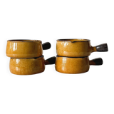 Caquelons - pans in yellow glazed stoneware from Vallauris