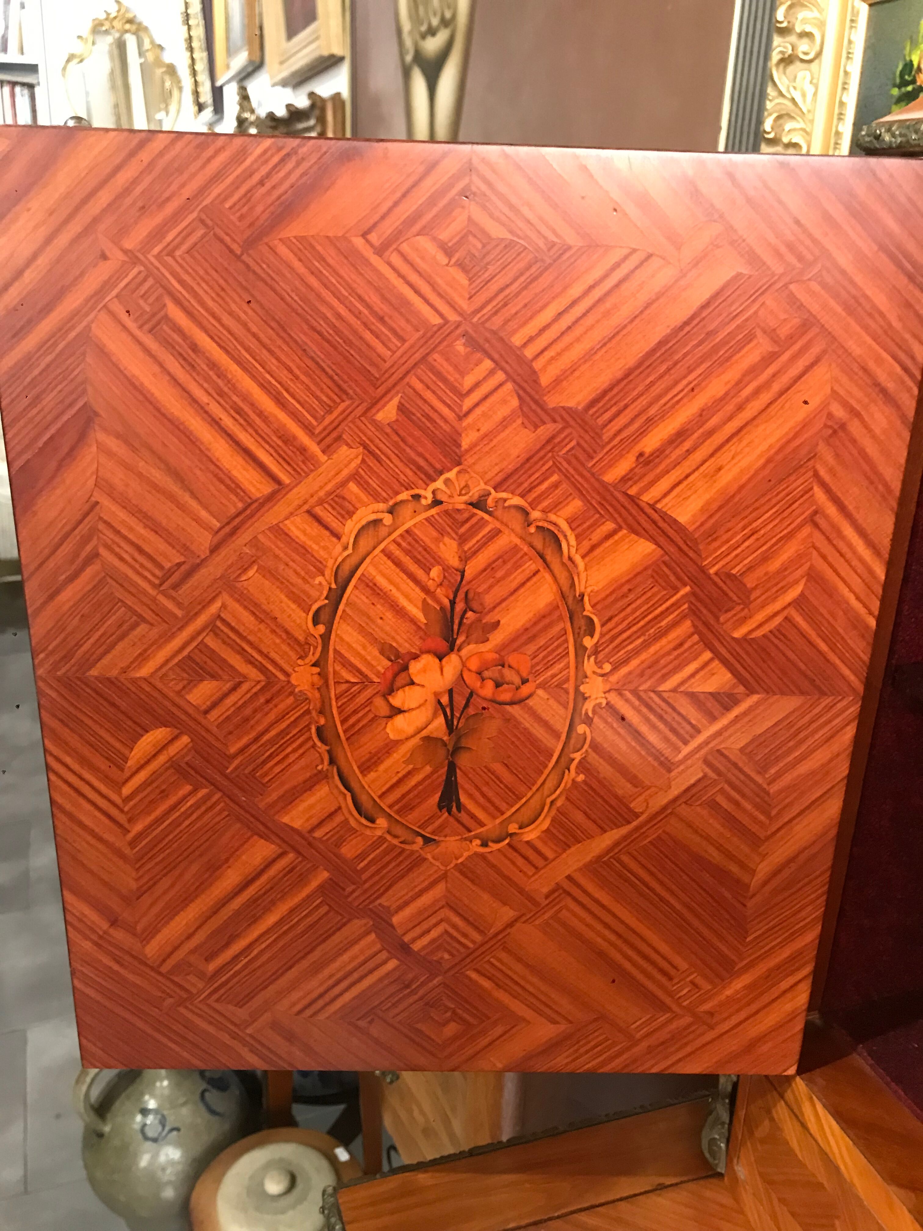 Former secretary in rosewood marquetry